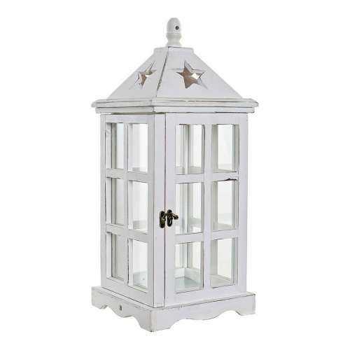Laternas stends DKD Home Decor Bijela Kristal Borovina (21 x 21 x 51 cm) Cijena