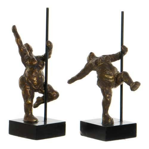 Ukrasna figura DKD Home Decor 20 x 10 x 31 cm zlatan Aluminij Drvo Manga Plesačica Klasičnog Plesa moderan Cijena