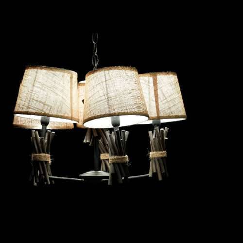 Stropna svjetiljka DKD Home Decor Poliester Metal (55 x 55 x 100 cm) Cijena
