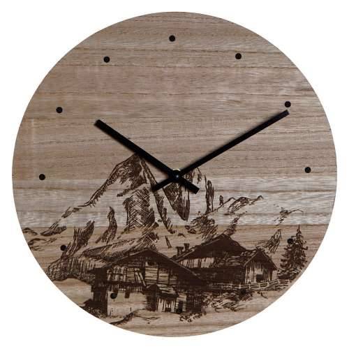 Zidni sat DKD Home Decor 8424001759712 Crna Drvo Drvo MDF planina 30 x 30 x 1,5 cm Cijena