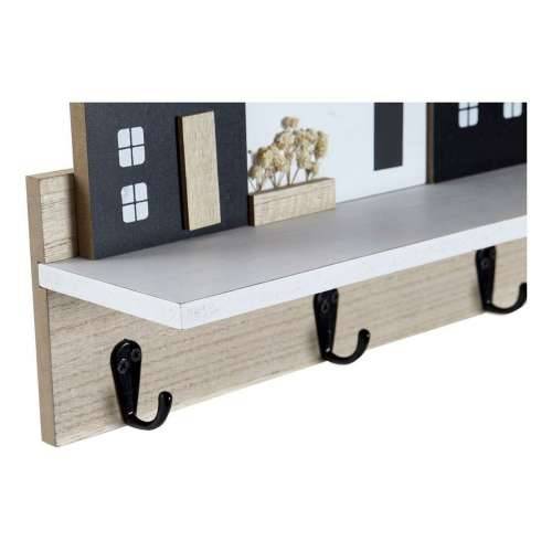 Polica DKD Home Decor Stalak za kapute 39 x 9 x 27 cm Crna Smeđa Bijela Drvo MDF Cijena