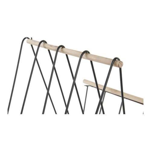 Stalak za časopise DKD Home Decor 8424001814008 41 x 31 x 36 cm Crna Željezo Drvo MDF Cijena