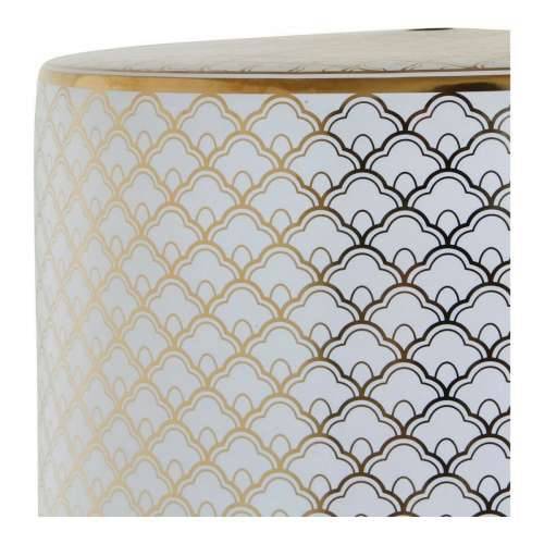 Pomoćni stolić DKD Home Decor Bijela Porculan zlatan (33 x 33 x 42 cm) Cijena