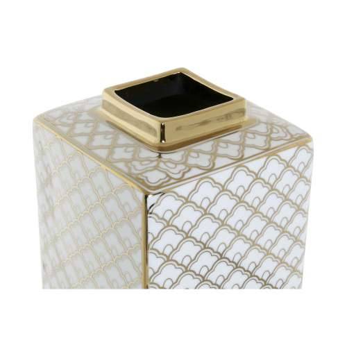 Vrč DKD Home Decor 14,5 x 14,5 x 30 cm Porculan zlatan Bijela Cijena