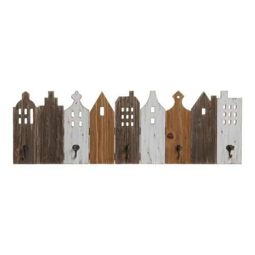 Zidna vješalica DKD Home Decor Metal Kuće 91 x 9,5 x 29,5 cm Cijena