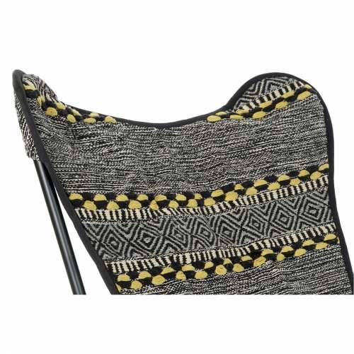 Sjedalo DKD Home Decor Rumena Bijela Crna Pisana Željezo 74 x 65 x 90 cm Cijena