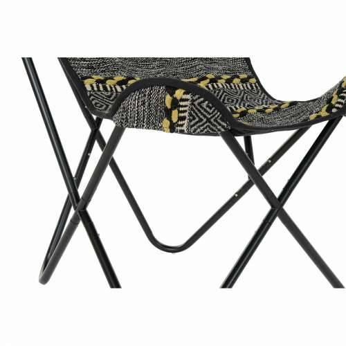 Sjedalo DKD Home Decor Rumena Bijela Crna Pisana Željezo 74 x 65 x 90 cm Cijena