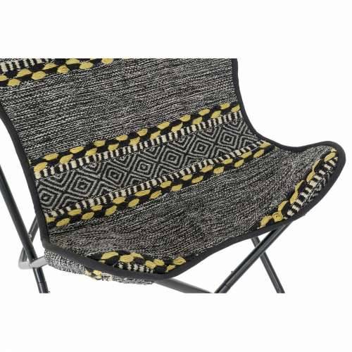 Sjedalo DKD Home Decor Rumena Bijela Crna Pisana Željezo 74 x 65 x 90 cm Cijena