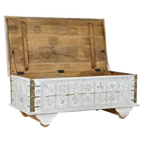 Pomoćni stolić DKD Home Decor MB-182010 Bijela zlatan Metal Drvo Manga 115 x 60 x 45 cm Cijena