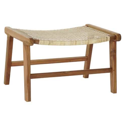 Stolac DKD Home Decor   65 x 47 x 40 cm Prirodno Tikovina Plastika Pisana Svijetlo smeđi Cijena