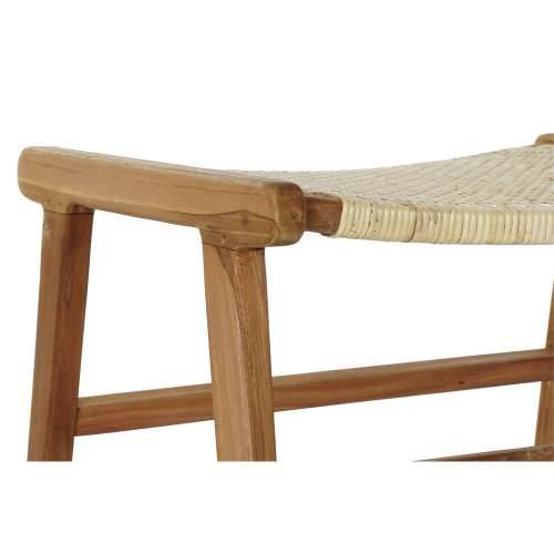 Stolac DKD Home Decor   65 x 47 x 40 cm Prirodno Tikovina Plastika Pisana Svijetlo smeđi Cijena