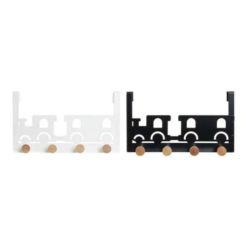Vješalica za Kapute za Vrata DKD Home Decor 8424001835546 Vlak Bijela Crna Metal Drvo MDF 28,5 x 8,5 x 16,5 cm (2 kom.) Cijena