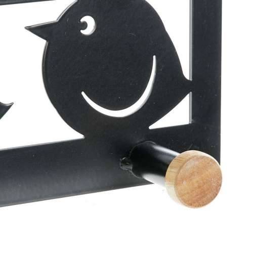 Vješalica za Kapute za Vrata DKD Home Decor 8424001835553 ptice Bijela Crna Metal Drvo MDF 28,5 x 9,5 x 16 cm (2 kom.) Cijena