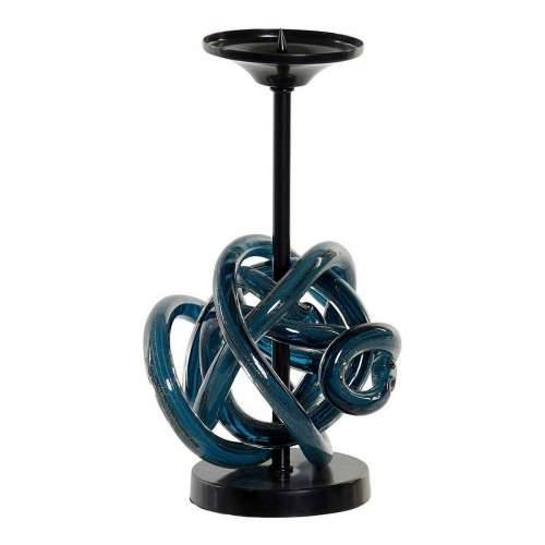 Svijećnjak DKD Home Decor 8424001723041 Kristal Plava Metal 13 x 13 x 25 cm Cijena