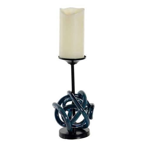 Svijećnjak DKD Home Decor 8424001723041 Kristal Plava Metal 13 x 13 x 25 cm Cijena