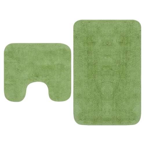 2-dijelni set kupaonskih otirača od tkanine zeleni