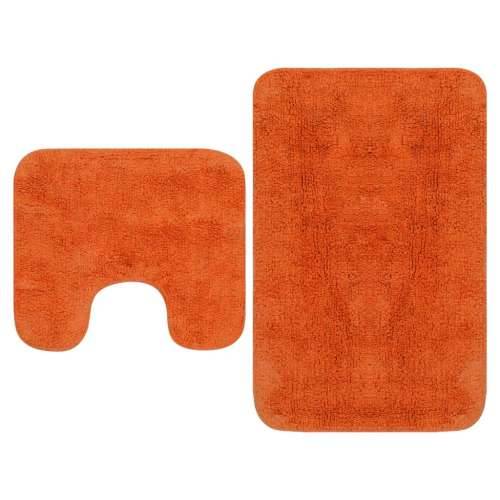 2-dijelni set kupaonskih otirača od tkanine narančasti Cijena