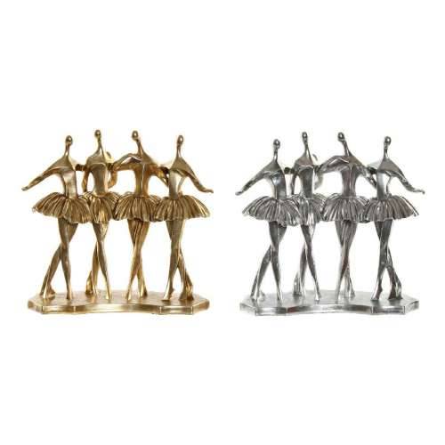 Ukrasna figura DKD Home Decor 33,5 x 14,5 x 32 cm Srebrna zlatan Smola Plesačica Klasičnog Plesa Cijena