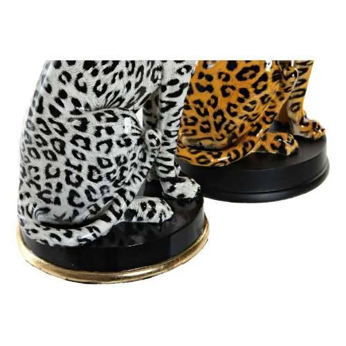 Ukrasna figura DKD Home Decor Crna Oranžna Bijela Leopard Smola Kolonijalni 16 x 16 x 32 cm Cijena