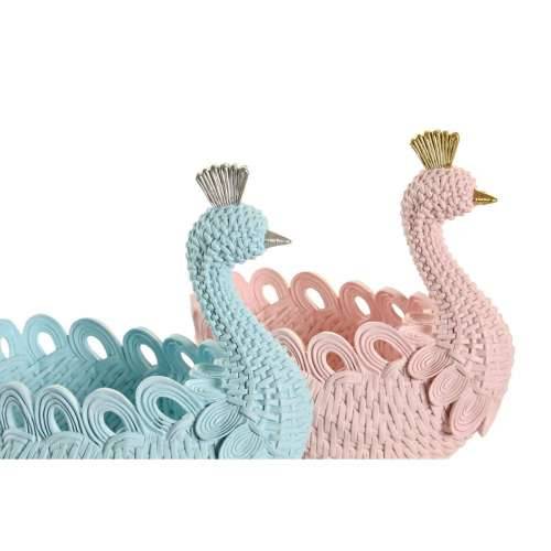 Poslužavnik DKD Home Decor Smola Aluminij romantični 23 x 14,3 x 23 cm (2 kom.) Cijena
