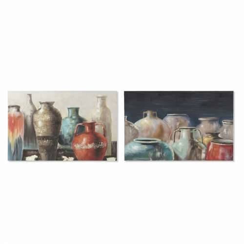Slika DKD Home Decor Platno 90 x 2,7 x 60 cm Vrč Cottage (2 kom.) Cijena