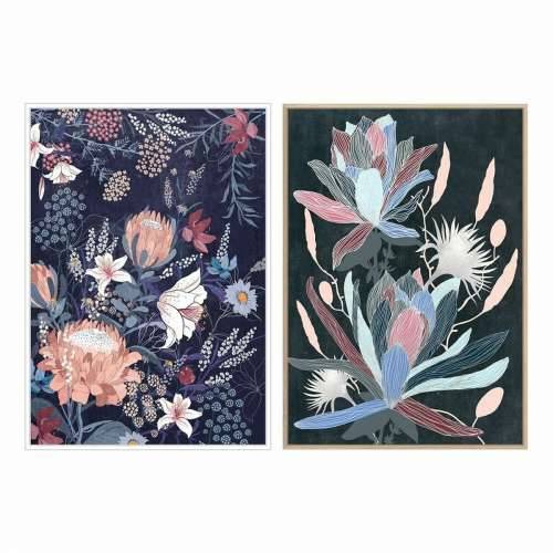 Slika DKD Home Decor 53 x 4,3 x 73 cm Ziedi moderan (2 kom.) Cijena