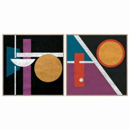 Slika DKD Home Decor 83 x 4,5 x 83 cm Apstraktno moderan (2 kom.) Cijena