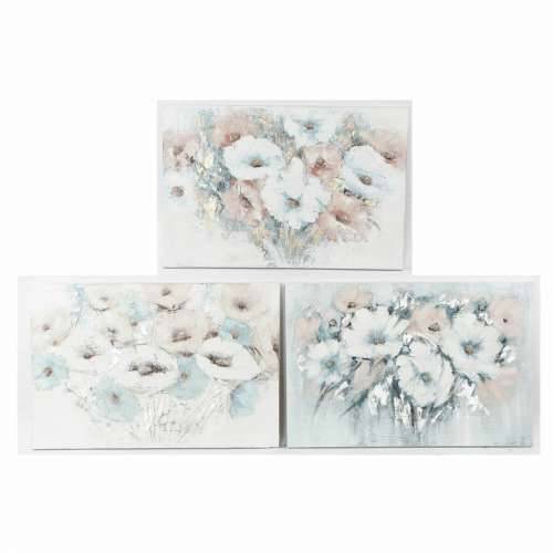 Slika DKD Home Decor 120 x 3,5 x 80 cm Ziedi Shabby Chic (3 Dijelovi) Cijena
