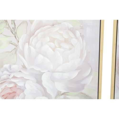 Slika DKD Home Decor 80 x 4 x 80 cm Ziedi Shabby Chic (2 kom.) Cijena