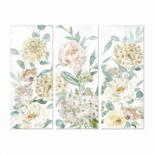 Slika DKD Home Decor Ziedi 55 x 3 x 135 cm Shabby Chic (3 Dijelovi) Cijena