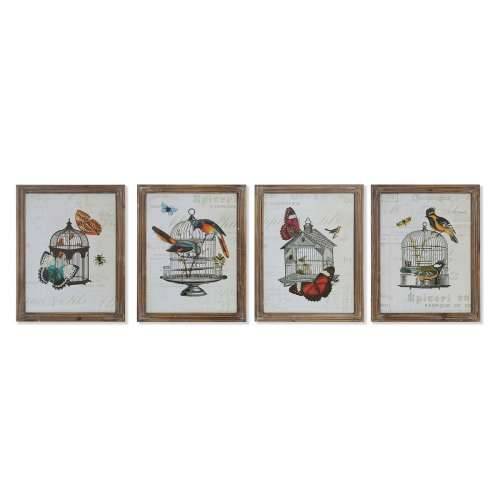 Slika DKD Home Decor 34 x 2 x 44 cm kavez Shabby Chic (4 Dijelovi) Cijena