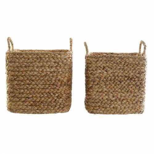 Set košara DKD Home Decor Smeđa Prirodno Trske (2 Dijelovi) Cijena