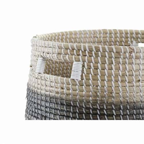 Set košara DKD Home Decor Siva Prirodno Morska trava (3 Dijelovi) Cijena