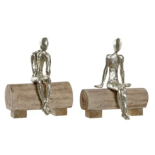 Ukrasna figura DKD Home Decor Smeđa Scandi 17 x 12 x 21 cm (2 kom.) Cijena