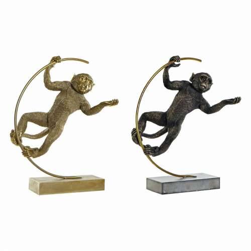 Ukrasna figura DKD Home Decor 33 x 25 x 48 cm Crna zlatan Majmun moderan (2 kom.) Cijena