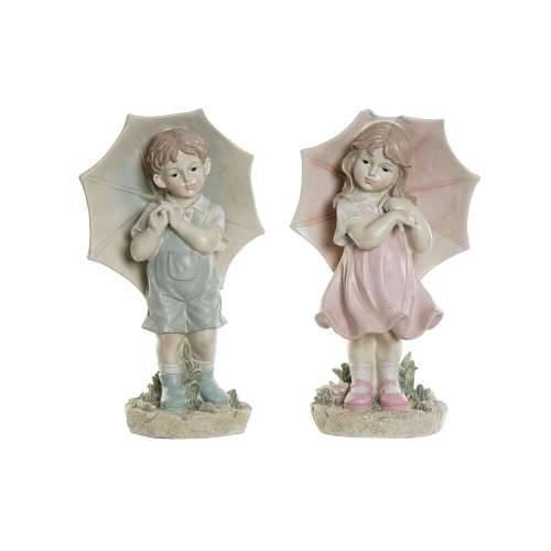 Ukrasna figura DKD Home Decor 28 x 20 x 48,5 cm Plava Roza Dijete (2 kom.) Cijena