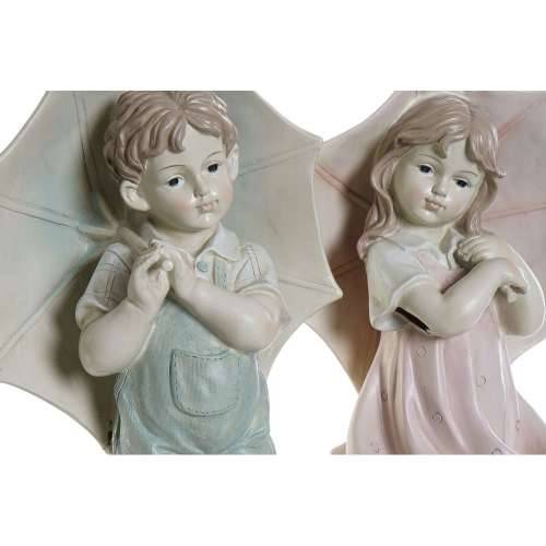Ukrasna figura DKD Home Decor 28 x 20 x 48,5 cm Plava Roza Dijete (2 kom.) Cijena