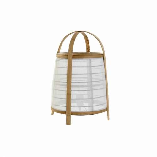 Stolna svjetiljka DKD Home Decor Bijela Prirodno Bambus 40 W 220 V 32 x 32 x 45,5 cm Cijena