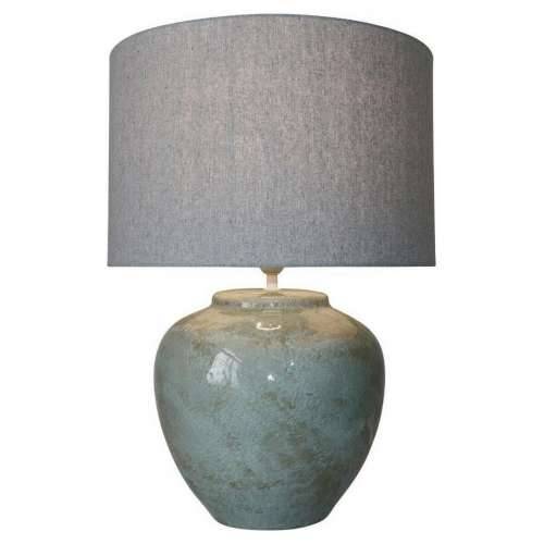 Stolna svjetiljka DKD Home Decor Platno Keramika Siva (42 x 42 x 60 cm) Cijena