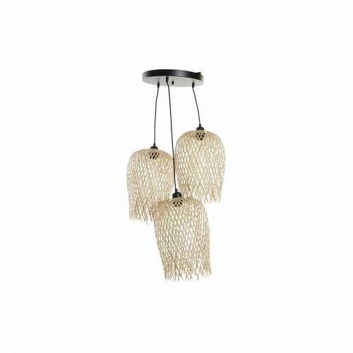 Stropna svjetiljka DKD Home Decor Crna Svijetlo smeđi Metal Bambus 50 W Tropsko 220 V 30 x 30 x 94 cm Cijena