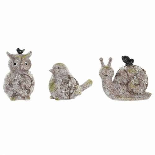 Ukrasna figura DKD Home Decor Zelena Roza Prirodno Životinje Shabby Chic 20,5 x 10 x 17 cm (3 Dijelovi) Cijena