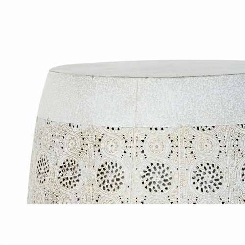 Pomoćni stolić DKD Home Decor Bijela Pisana zlatan Metal 40 x 40 x 42 cm Cijena