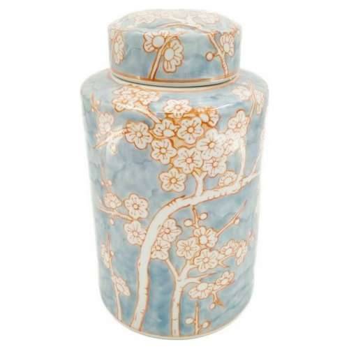 Vrč DKD Home Decor Porculan Plava Oranžna 18 x 18 x 30 cm Orijentalno Cijena