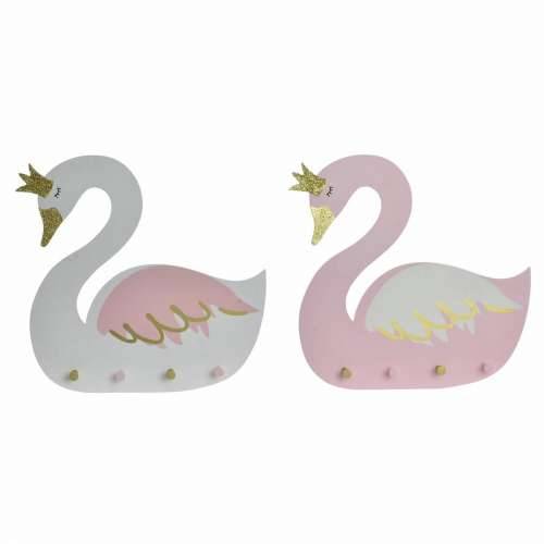 Zidna vješalica DKD Home Decor Drvo Children’s Labud 40 x 4 x 38,5 cm (2 kom.) Cijena
