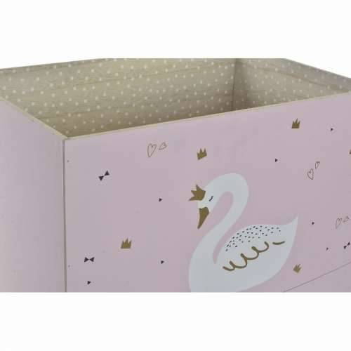 Cutie Decorativă DKD Home Decor Pisana Prirodno Svetlo roza Drvo Labud 39 x 26 x 31 cm Cijena