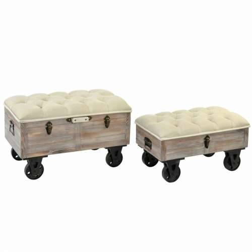 Stolac DKD Home Decor   Jela Crna Bež Smeđa Poliester (82 x 42 x 50 cm) Cijena
