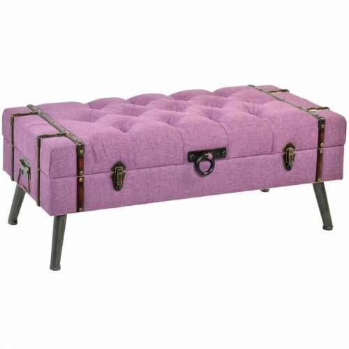 Stolac DKD Home Decor   Metal Poliester Fuksija Drvo MDF (102 x 42 x 40,5 cm) Cijena