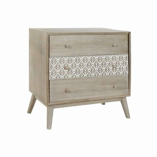 Ormarić s ladicama DKD Home Decor 80 x 42 x 80 cm Prirodno Bijela Biljni list Cijena