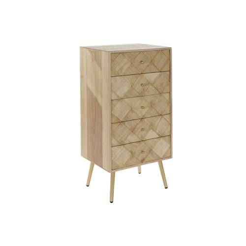 Ormarić s ladicama DKD Home Decor   Svijetlo smeđi Metal Borovina Paulovnija Prirodno moderan 45 x 35 x 93 cm Cijena