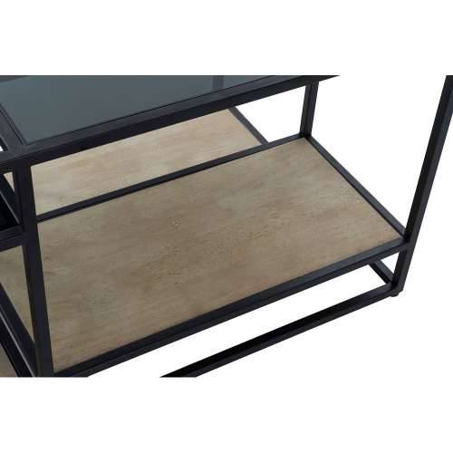 Stolić za dnevni boravak DKD Home Decor 8424001787234 Crna Pisana Prirodno Drvo Metal Ogledalo 120 x 60 x 50 cm Cijena